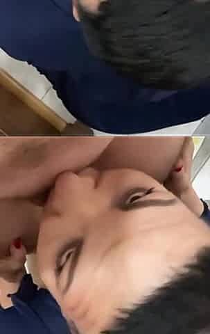 Giving a Hot Blowjob to My Stepson