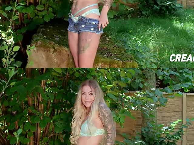 Inked Blonde Misha Maver Fucked Outdoors After Teasing