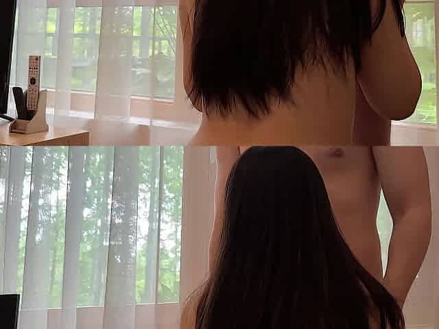 Fellatio kneels with large booty trembling fast
