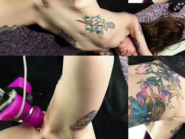 Sexy amateur blonde fingers and toys her wet pussy