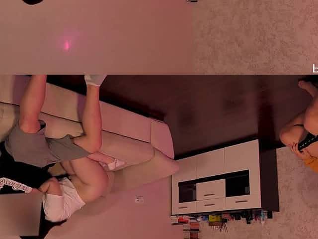 Cuckold assented with a sexwife for a trio (Licks a creampie)