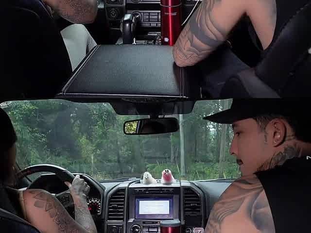 Sexy Buxom Bootylicious Latina Chick Tempts a Handsome Stranger To Fuck Her In the Car