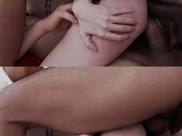 Teen beauty enjoys double penetration in a gangbang