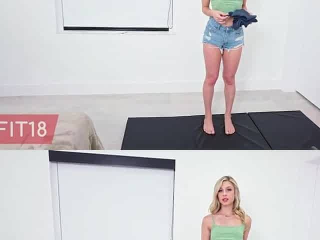 FIT18 - Cheerleader Kait - POV Casting Slim Blond Amateur In Yoga Panties