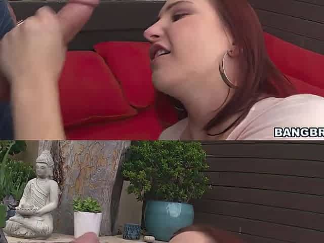 Tattooed Guy Fucked Redhead Chubby Teen 18+ On The Sofa