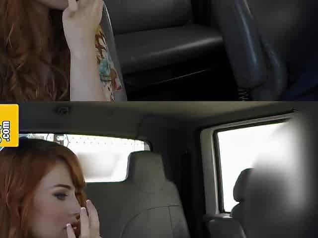 Redhead Honey Enjoy Blowing Big Dong In Tow Truck With Gwen Stark