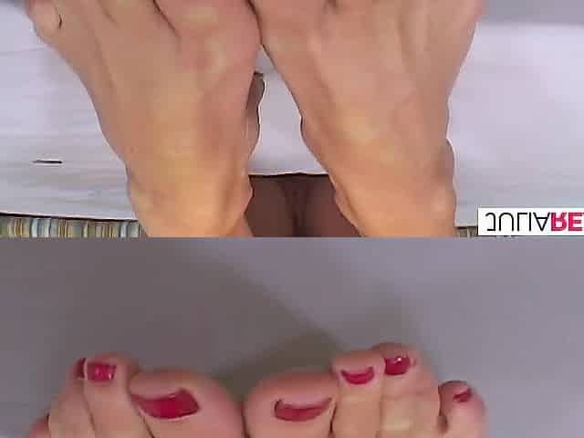 Hawt blond bounces vagina on a giant shlong after a sexy lick