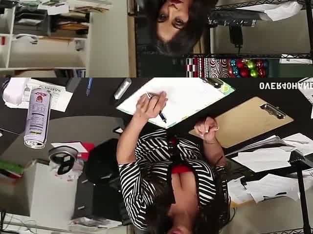 Mature Latina Hanjob At The Office - Claudia Valentine
