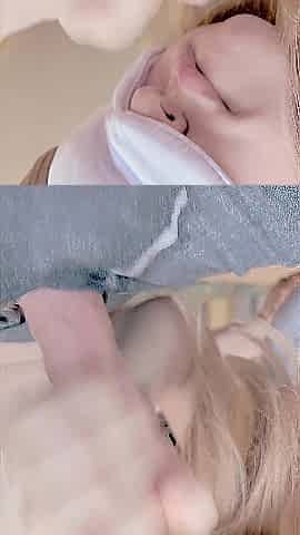 Secretly sucking my most good ally's boyfriend whilst that babe cooks in the kitchen, a lot of cum. Part two