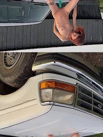 Webcam rides a toy on a truck