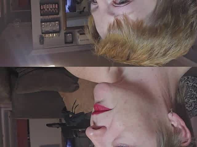 Tiny Cougar Gives Big Cock a Sloppy Blowjob