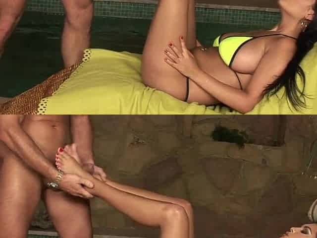 Large Tit Jasmine Ebony Takes Massive Hard Rods in Her Taut Snatch