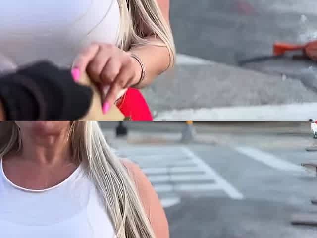 Dani BBW - Blonde pawg Serve a snack BBC and at the end
