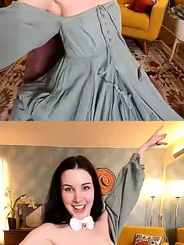 Very hot busty brunette solo masturbation on webcam