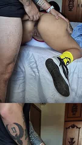 My Slutty Girlfriend, so in Love, Lets Me Eat Her Asshole Without Complaining and Cum Inside!