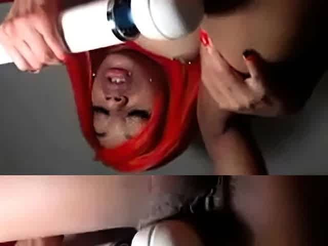 Ebony Redhead Masturbates to Orgasm on Webcam