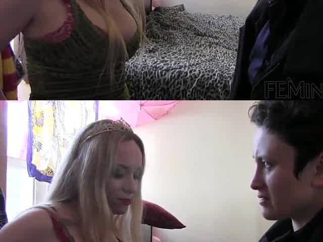 FEMINGE 4K - Curvy Golden-haired Strikes The Darksome-Haired Lesbo