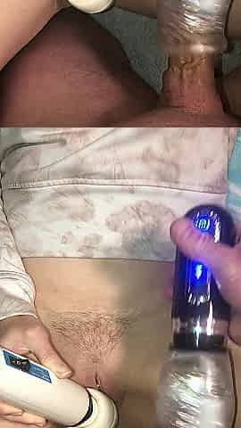 Who Can Cum 1st Mutual Masturbation With Toys featuring the Gluck Gluck 9000 & Hitachi Magic Wand