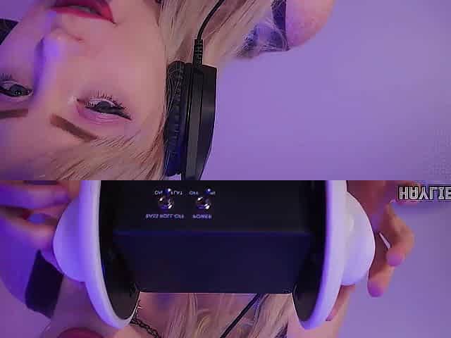Ear Giving a kiss Licking Tingles + Throat Sounds ASMR
