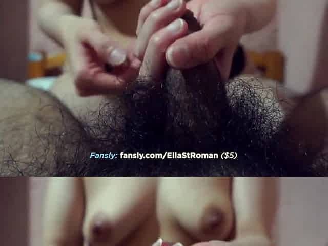 Making my Ally with Benefits cum on my chest