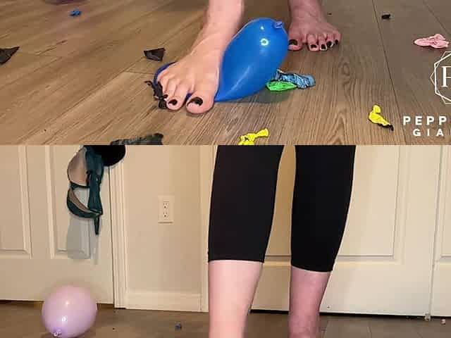 Will It Pop!? Giantess Feet Vs Balloons Barefoot, Sandals, Vans Annihilation