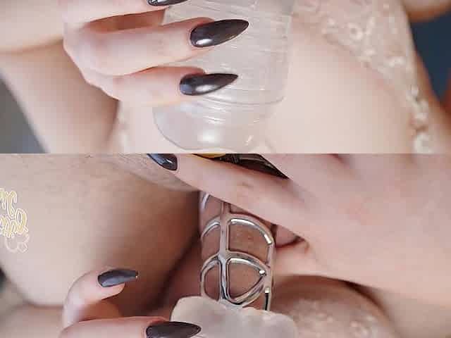 Chastity Compilation - See me tease my sub over and over!