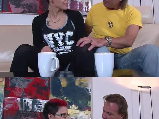Innocent Teen Tastes the Old Cock for the First Time