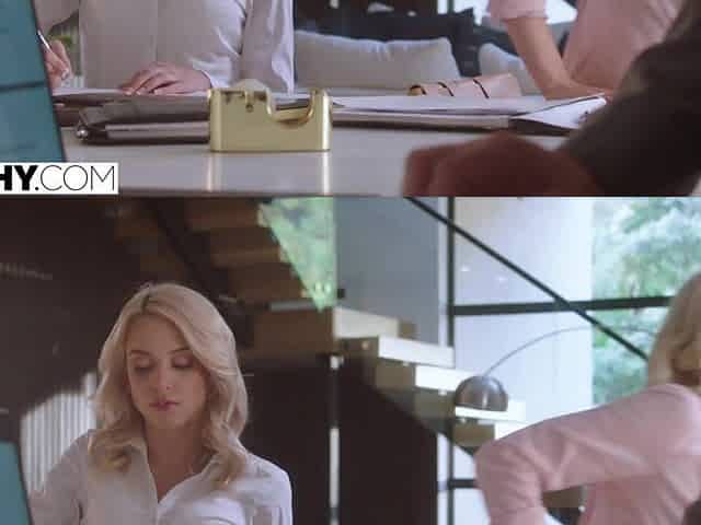 TUSHY Blond sweetheart Scarlett has anal joy with her boss
