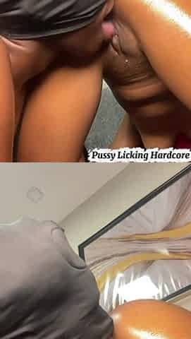 Sultry Black Lesbo Snatch Licking Ceremony with Booty Play & Epic Squirt