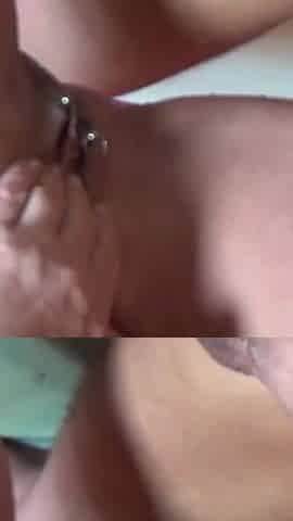 Tattooed mature couple piercing pussy fucking