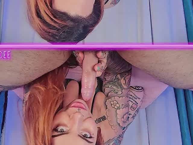 POV Spitty BJ and Doggy style Creampie ????