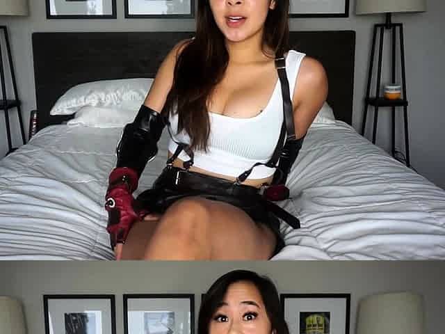 Naughty Asian milf Julia solo masturbation close up