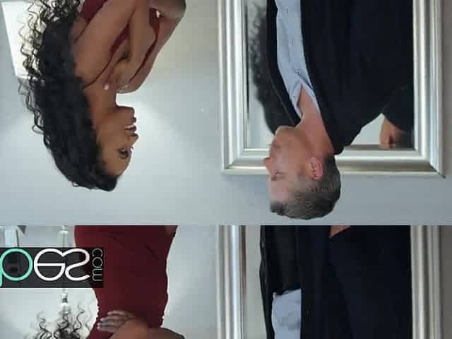 BABES - Cheating Husband rubs his ebony Neighbor under the table