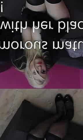 Masturbation with a Big Black Dildo