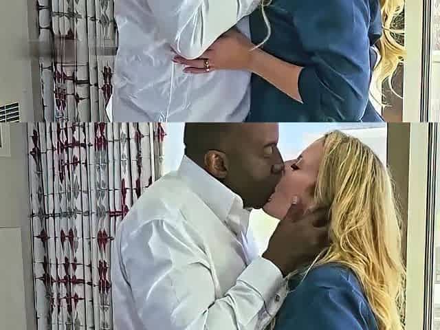 Busty blond cuckold white housewife was trembling like leaf