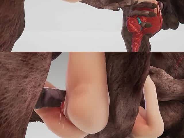 2 monsters Bang Breasty Redhead Floozy - Large Jock Monster - CG Porn Wild Life