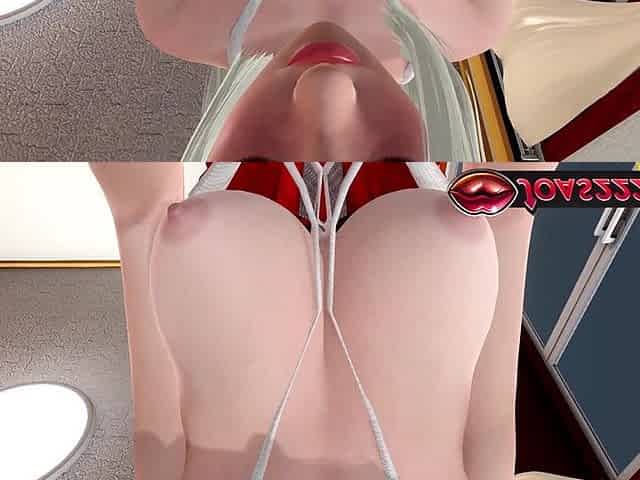 Sexy Blonde Elf Have a Christmass Gift for Me Fuck Her Pussy on a Bed 3D Animation