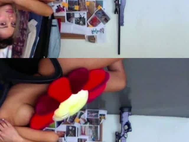 Young amateur teen in solo masturbation getting kinky