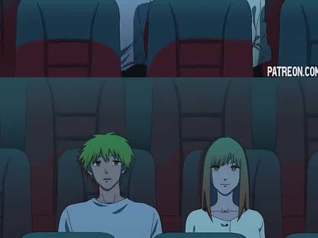 Makima got sexually excited from public sex in the cinema comics comics