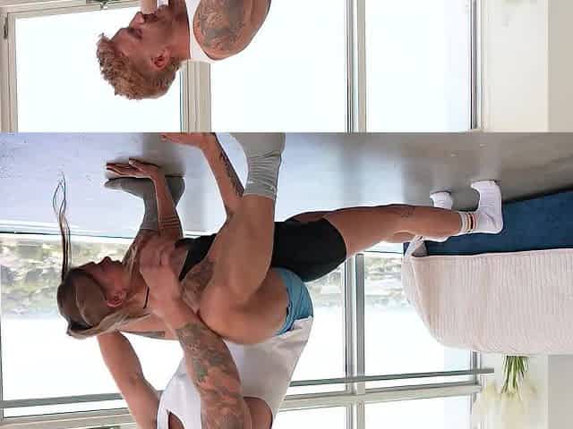 Tiny blond gym gal likes getting used GIANT SQUIRT - Sammm Next Door & Lev Lieben
