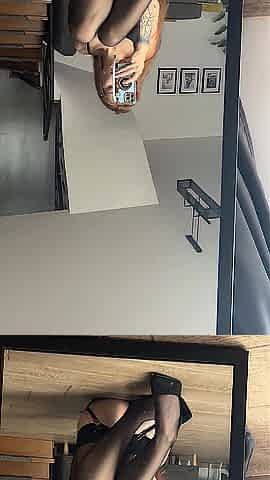 mother I'd like to fuck in transparent hose and in ebony heels tease u