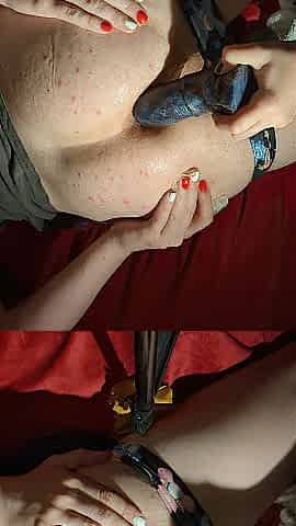 ally's wife plays with my booty and watches me cum
