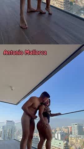 Balcony Sex with Hot Big Ass Latina