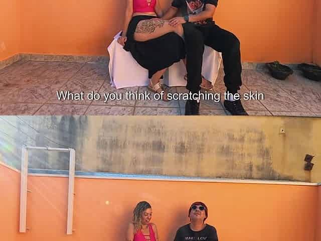 A Meeting Between a Slut and a Blind Man in the Square.