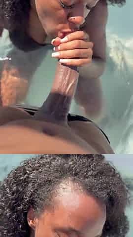 Black sucks cock in hottub and trail