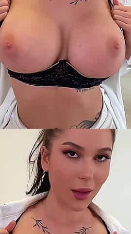 Huge Tits Teen Loves Big Fat Dick - POV Blowjob