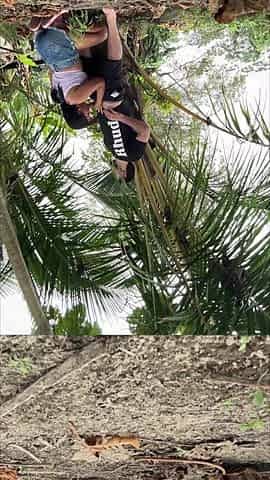 The neighbors caught us screwing, what a shame, LOL.