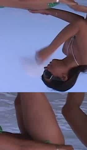 Three Hotties Make Out and Get Topless at a Public Beach