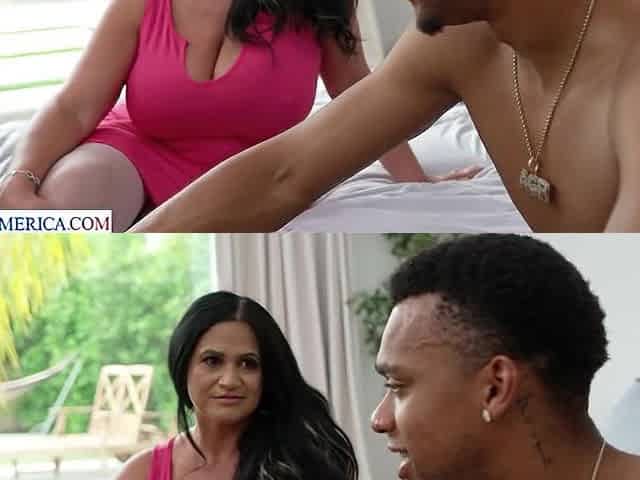 MILF babe Kailani Kai gobbles down a big black cock