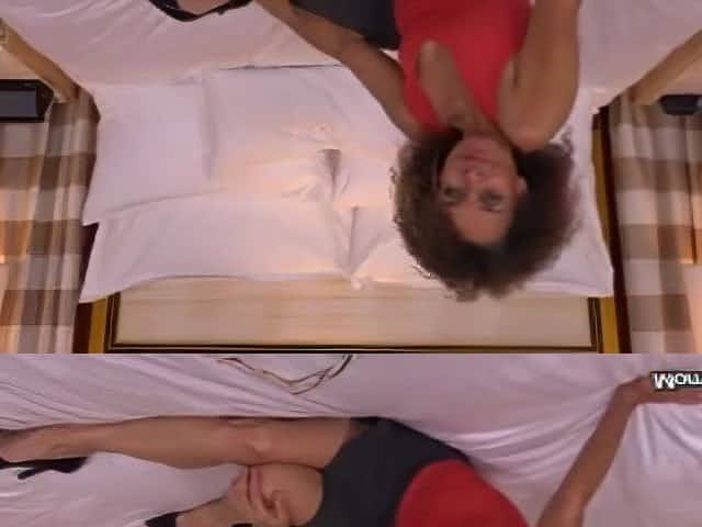 Ebony mature with saggy tits takes cumshot on her hairy old cunt